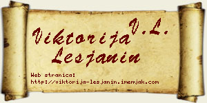 Viktorija Lešjanin vizit kartica